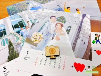 [婚禮] 婚紗木座桌曆7